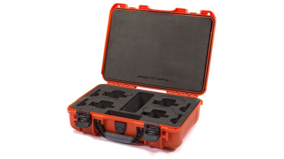 Nanuk Case with Foam Insert for GoPro, Orange, Medium 910 GOP3
