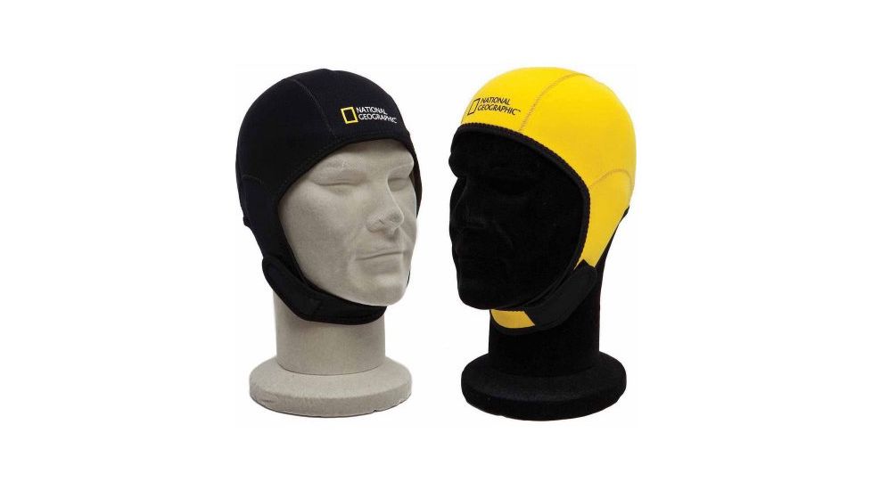 National Geographic Reversible Beanie Hood, Black/Yellow, Small 5001455