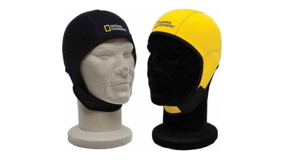 National Geographic Reversible Beanie Hood, Black/Yellow, Large 5001457