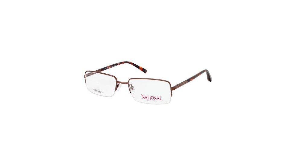 National NA0313 Eyeglass Frames - Shiny Dark Brown Frame Color