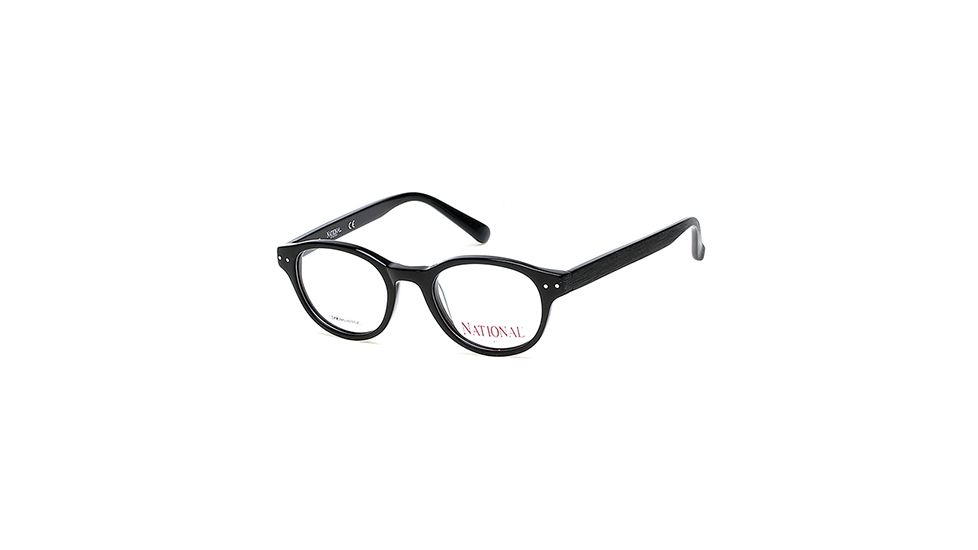 National NA0347 Eyeglass Frames - Shiny Black Frame Color