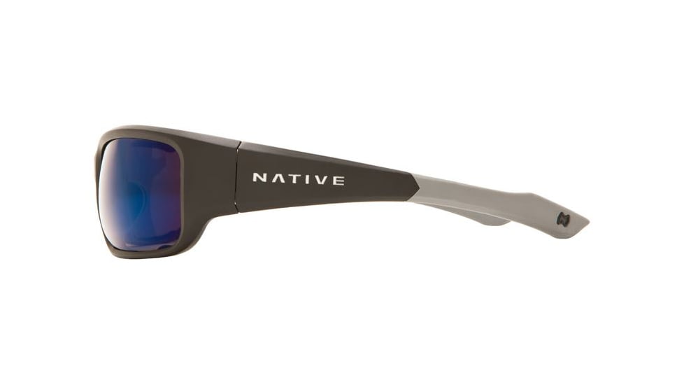 Native Eyewear Bolder Sunglasses, Asphalt Frame, Blue Reflex Gray Lens, Polarized, 138 302 519