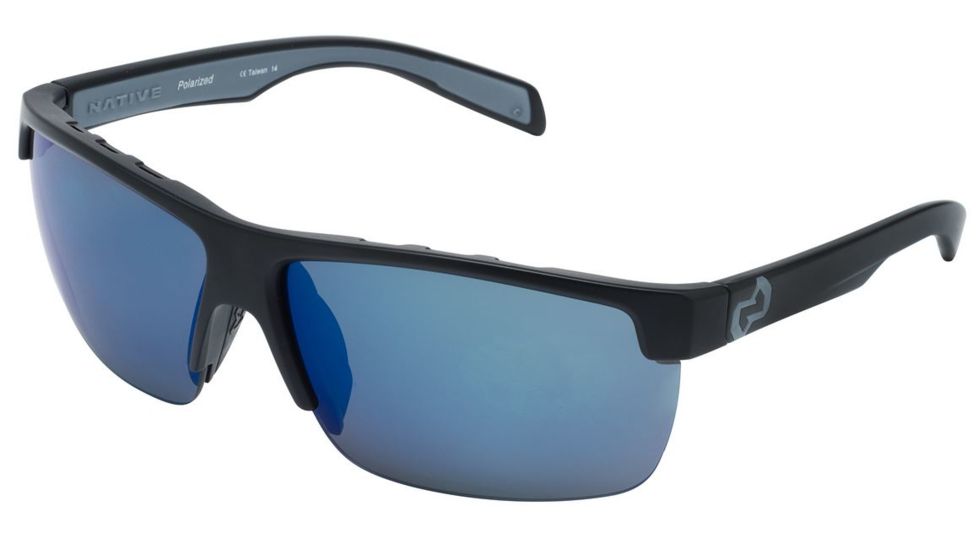 Native Eyewear Linville Sunglasses, Iron Frame, Blue Reflex Lens, Polarized, 170 300 526