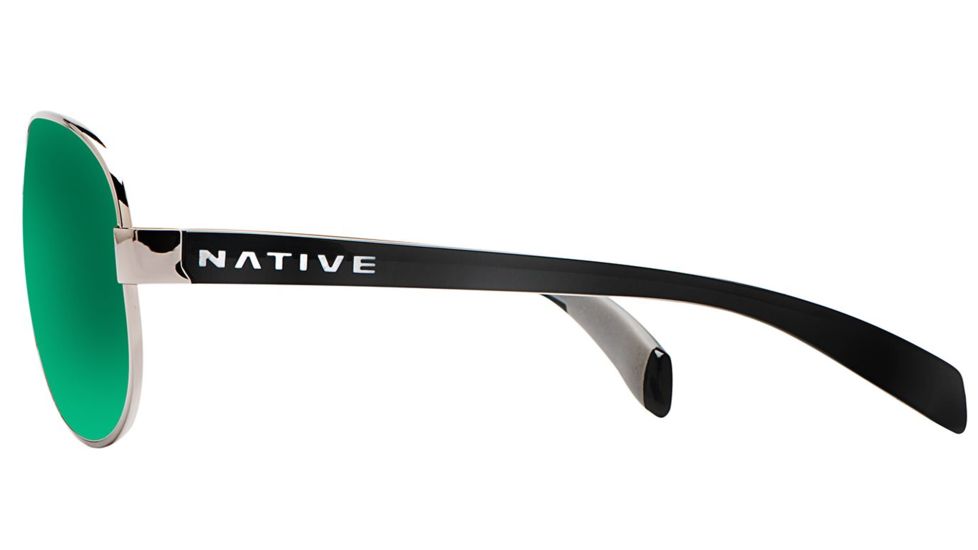 Native Eyewear Patroller Sunglasses,Gunmetal/Iron Frame,Green Reflex Lens,Polarized,175 382 529