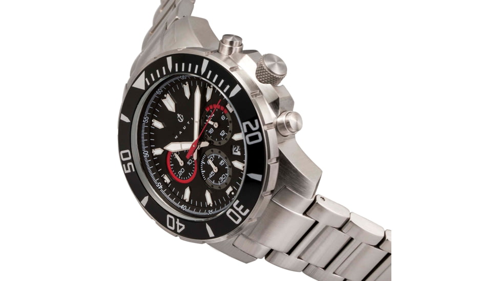 Nautis Nautis Dive Chrono 500 Chronograph Bracelet Watch, Black, One Size, 17065-B