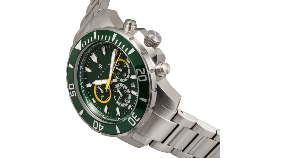 Nautis Nautis Dive Chrono 500 Chronograph Bracelet Watch, Green, One Size, 17065-I
