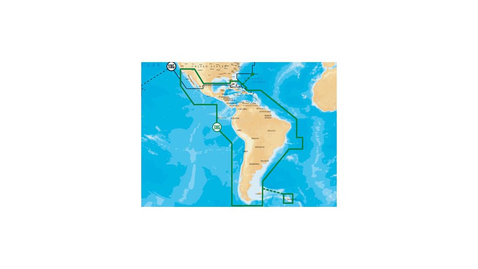 Navionics Caribbean &amp; S. Amer., CF Card, New Condition, CF/NAV+3XG