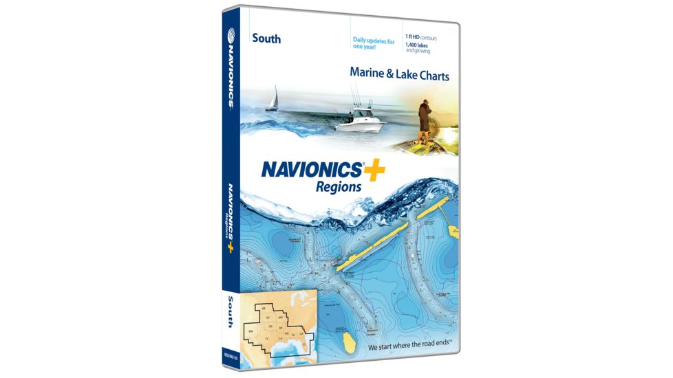 Navionics South, MSD, Lakes &amp; Coast, New Condition, MSD/NAV+SO