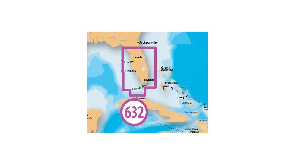 Navionics Platinum+ CF 632 Central &amp; Southern FL, New Condition NAV-CF/632P+