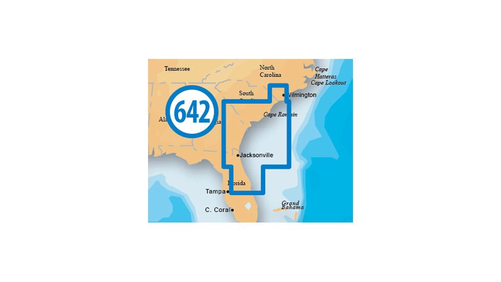 Navionics Platinum+ SD 642 S Carolina-N Florida, New Condition NAV-MSD/642P+
