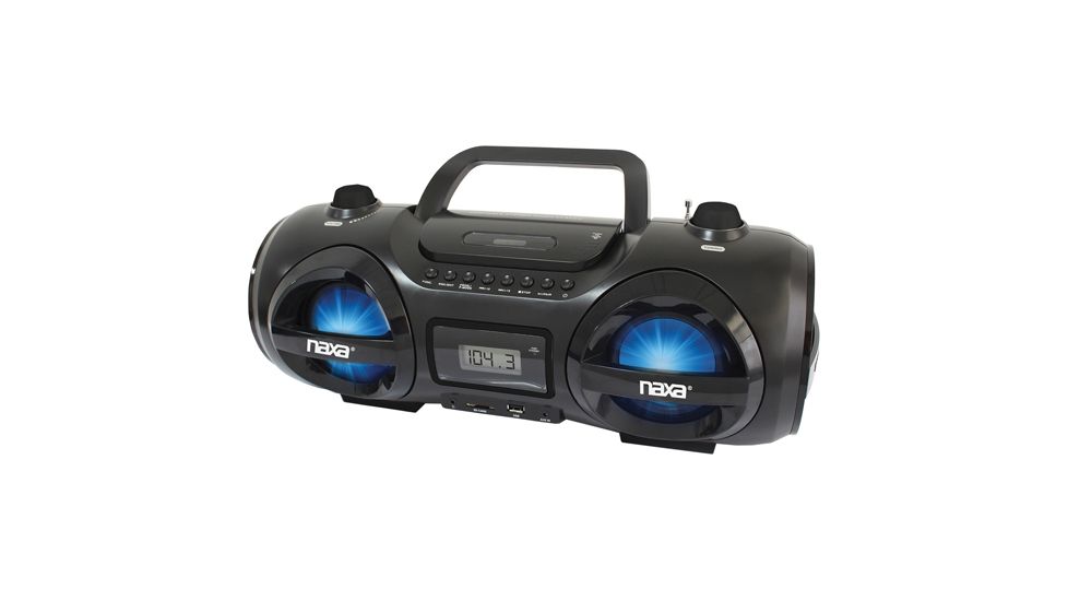 Naxa CD/Mp3 Party Boombox with USB/SD, Black NPB258
