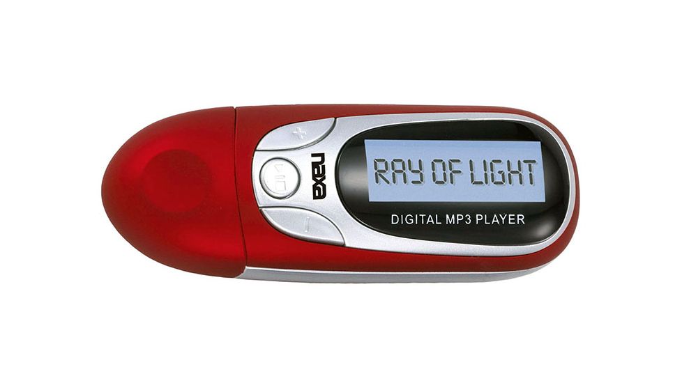 Naxa Mp3 Player with 4Gb Built In Flash Memory and LCD Display, Red NM105RD