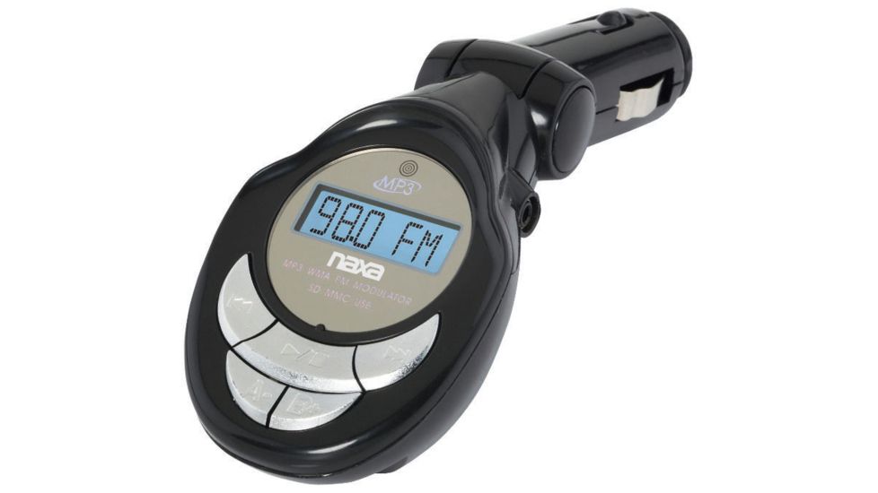Naxa Mp3/Wma Player 12V Car Plug with FM Transmitter USB/Sd And Remote, Black NA3029