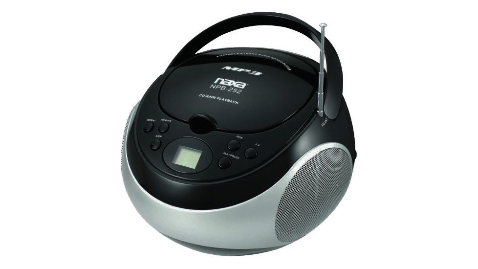 Naxa Portable Mp3/Cd Player with AM/FM, Black NPB252BK