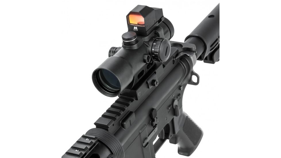 NcSTAR 3.5x32 Blue/Green Illum. Compact Prismatic Optic Rifle Scope, Urban Tactical Ret., Green Lens SEECPRQ3532G