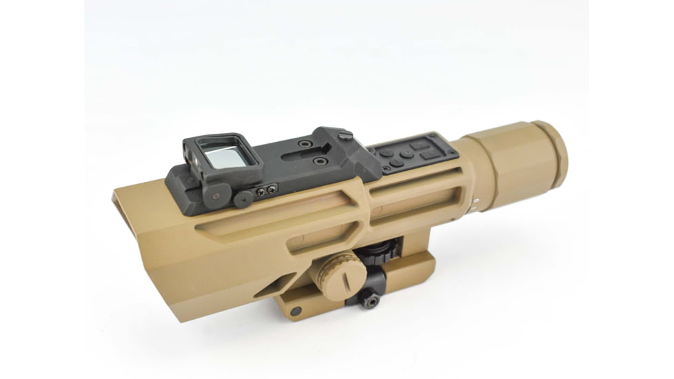 NcSTAR ADO 3-9X42 Scope w/Flip Up Red Dot Optic,Intergrated Red Dot,P4 Sniper Reticle,Red/Blue Illumination, Tan, VADOTP3942G