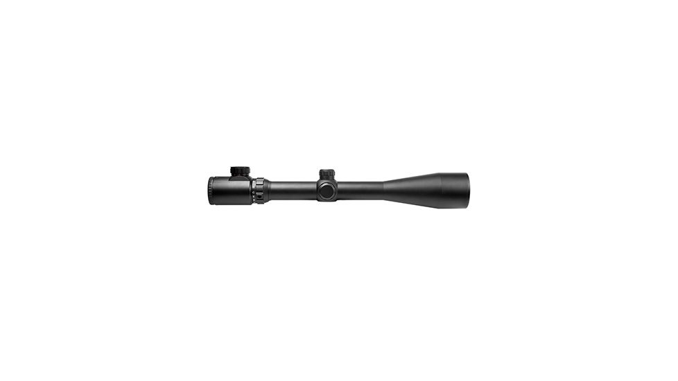 NCSTAR Euro Series 6, 24x50mm 30mm Tube Rifle Scope, Black w/Illuminated Small Cross Plus Plex Reticle SUS62450G