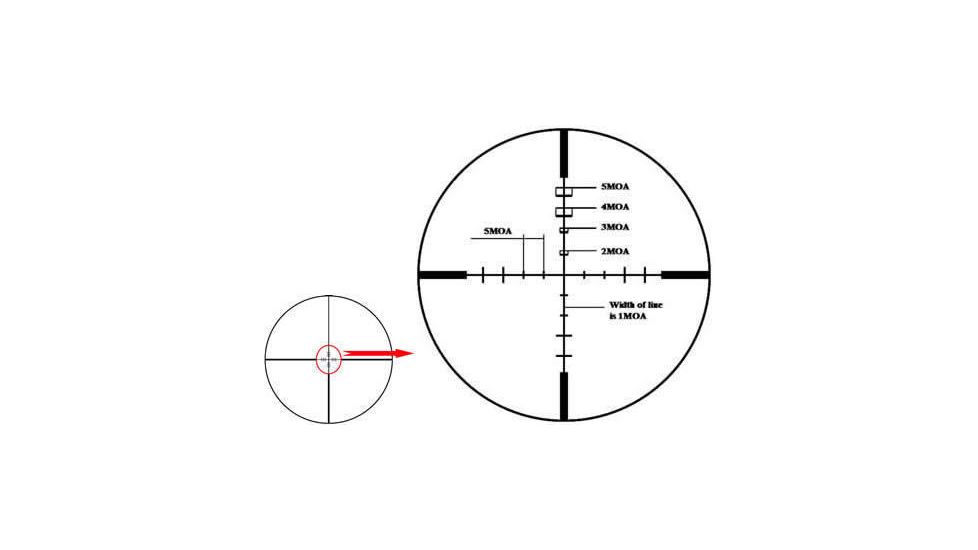 NcSTAR Illuminated Compact Rifle Scope - 4x30E Ill. Red / Green / Rubber AR Scope / Ruby / Rings SEECRAQ430R Rifle Scope