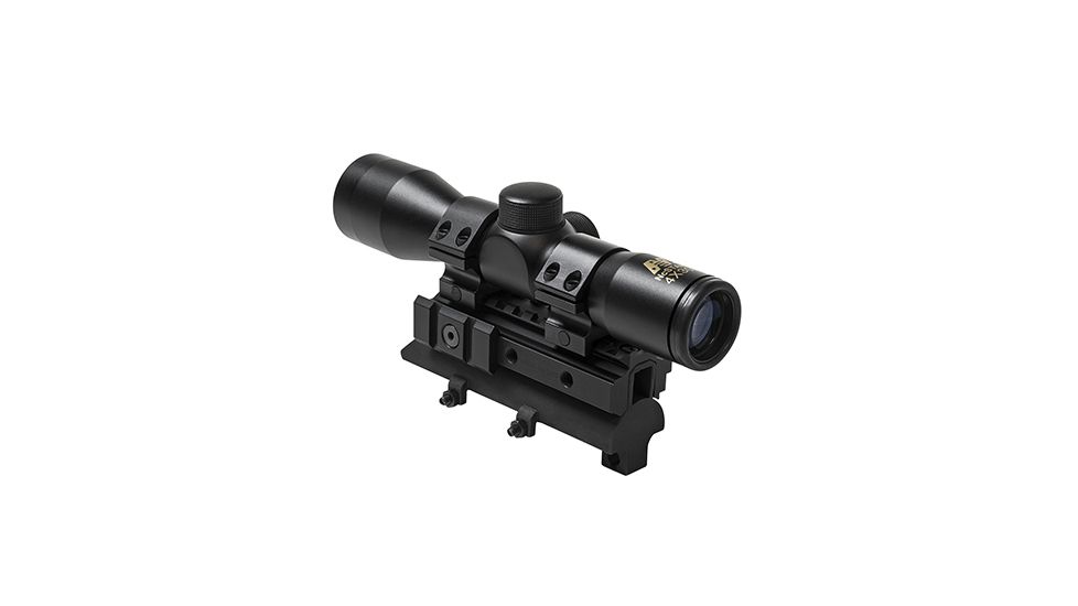 NcSTAR SKS Combo/Tri-Mount/4X30 Compact Scope w/1in Rings, Black KSKSC430B-A