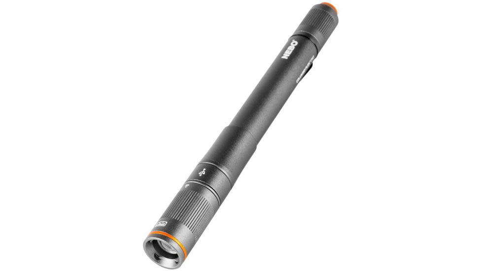 Nebo Columbo Inspection Pen-Sized Flashlight, Rechargeable, Flex-Fuel, 250 Lumens, Black, NEB-POC-0008