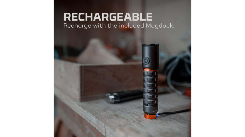 Nebo Torchy 2K Rechargeable EDC Pocket Light, 2000 Lumens, Black, NEB-FLT-1006