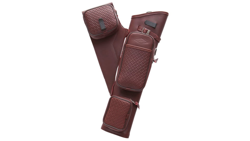 Neet NT-2300 Leather Target Quiver 1004275, Burgundy, 4 Arrow, 1032