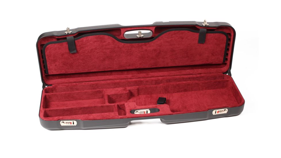 Negrini Compact Shotgun Tube Set Case,34.7x11.5x4.9in,Barrel 34-1/2in and Tube Sets,Black/Bordeaux 1622LR-TUBE-5227