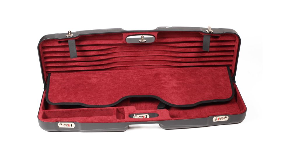 Negrini Compact Shotgun Tube Set Case,34.7x11.5x4.9in,Barrel 34-1/2in and Tube Sets,Black/Bordeaux 1622LR-TUBE-5227