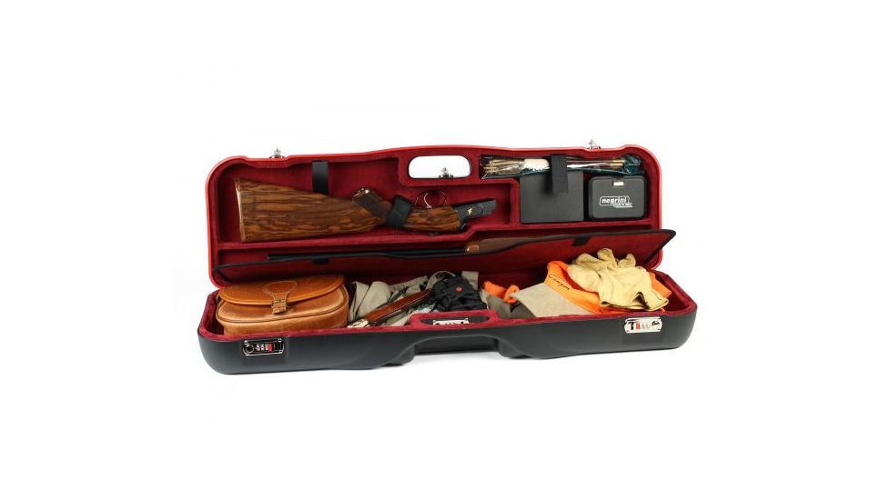 Negrini OU/SxS Shotgun Luggage Case, Black/Red, L35.6in x W10.8in x D5.9in 1646LR-LUG/5290