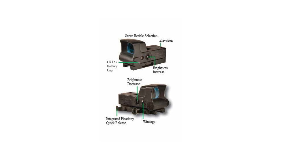 NEW Aimshot HG Pro Reflex Sight, Red Circle Cross Hair Reticle HGPROC