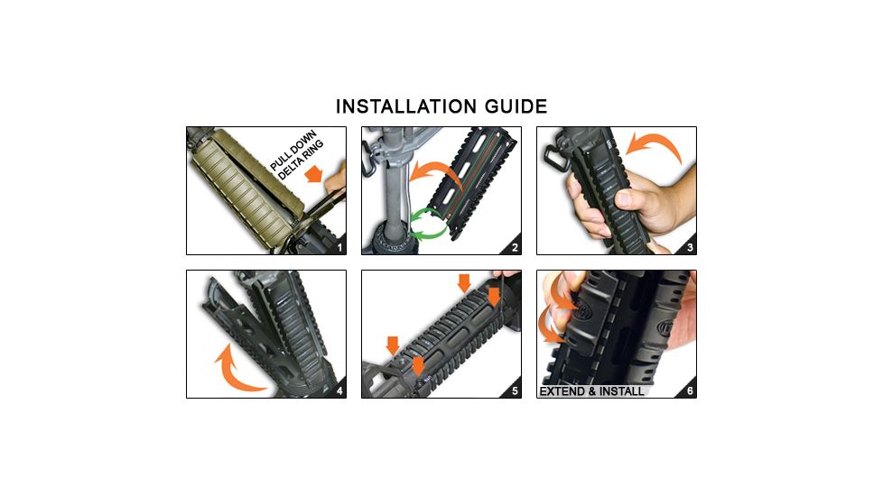 NEW Leapers UTG PRO Model 4/AR15 Carbine Length Drop-in Quad Rail, 12 Rail Covers, MTU001