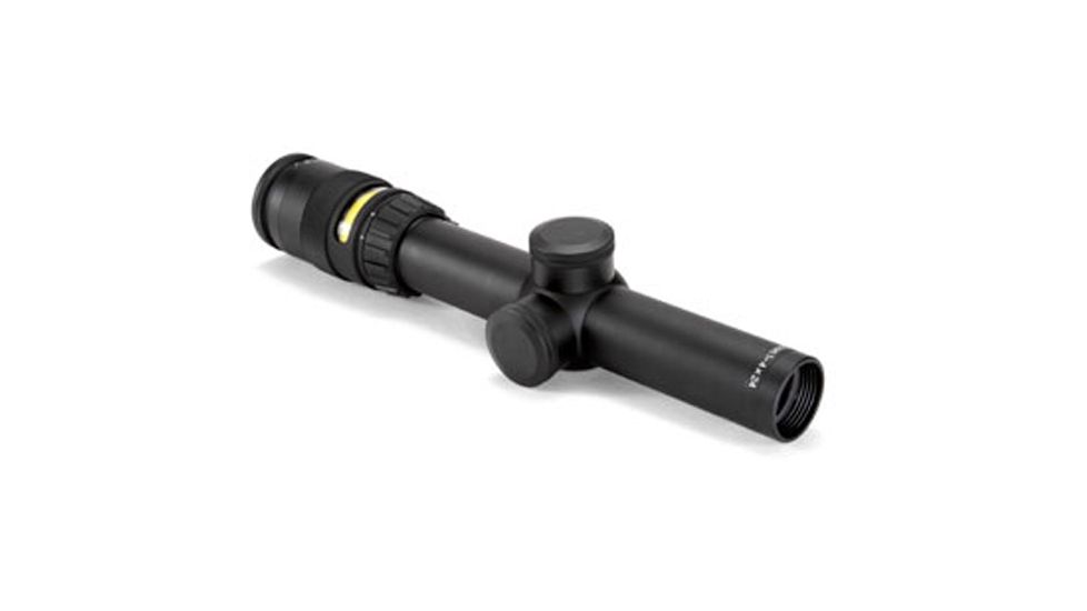 Trijicon AccuPoint TR-24 1-4x24mm Rifle Scope, 30 mm Tube, Second Focal Plane, Black, Amber BAC Triangle Post Reticle, MOA Adjustment, 200052