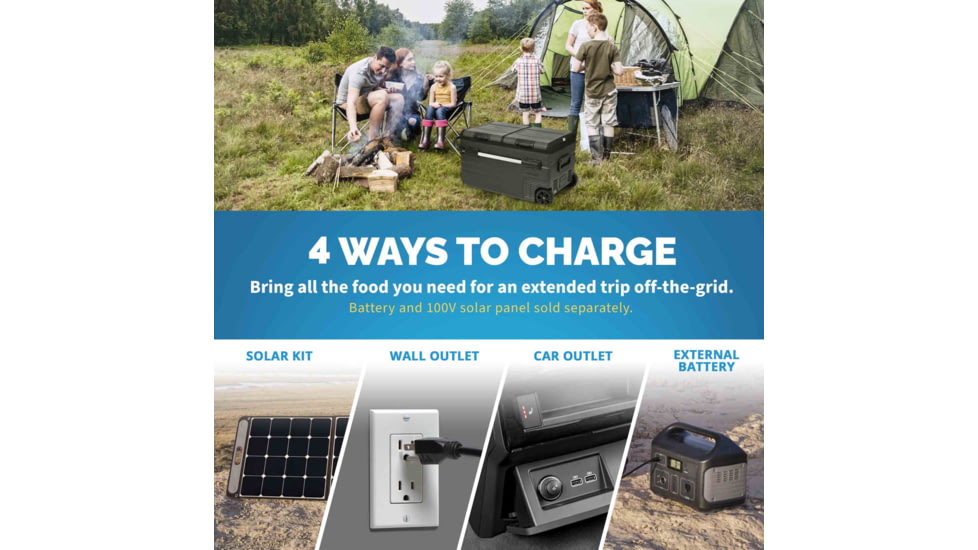 NewAir 115 Qt Portable 12v/24v Electric Fridge/Freezer, Black, NPR122GA00