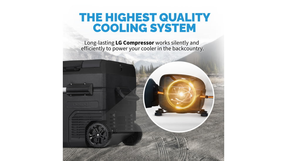 NewAir 115 Qt Portable 12v/24v Electric Fridge/Freezer, Black, NPR122GA00