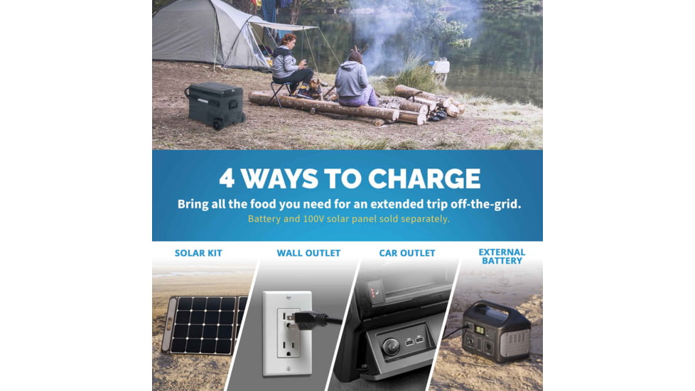 NewAir 48 Qt. Portable 12v/24v Electric Fridge/Freezer, Black, NPR048GA00