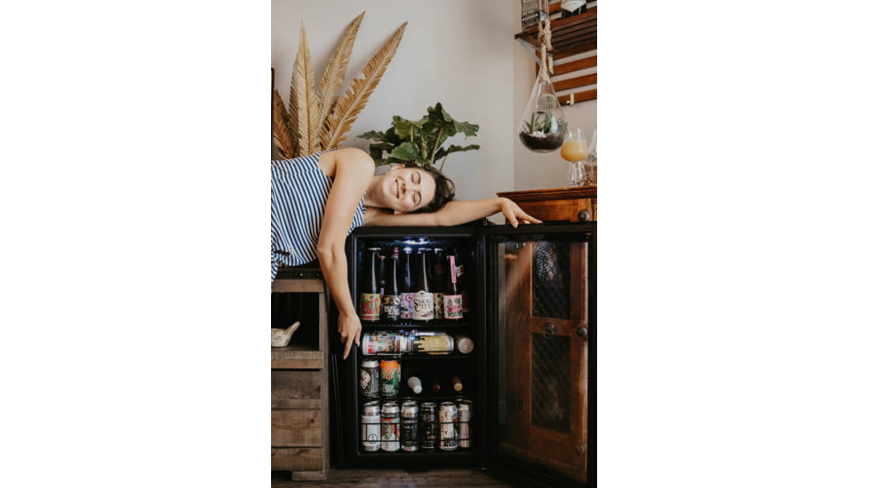 NewAir Can Freestanding Beverage Fridge - 126 Cans, Black, AB-1200B