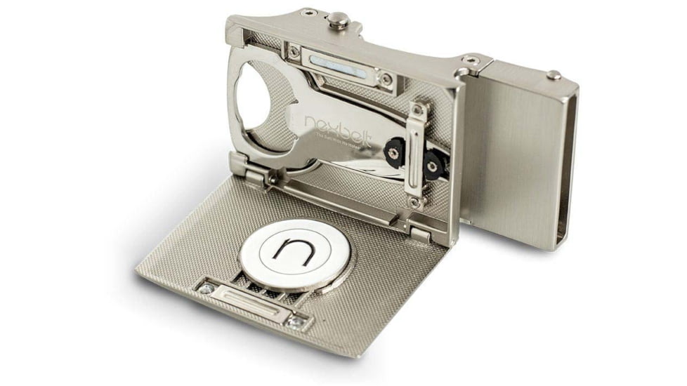 Nexbelt Fast Eddie Platinum X Factor Buckle, Pewter/Silver, BGX7479