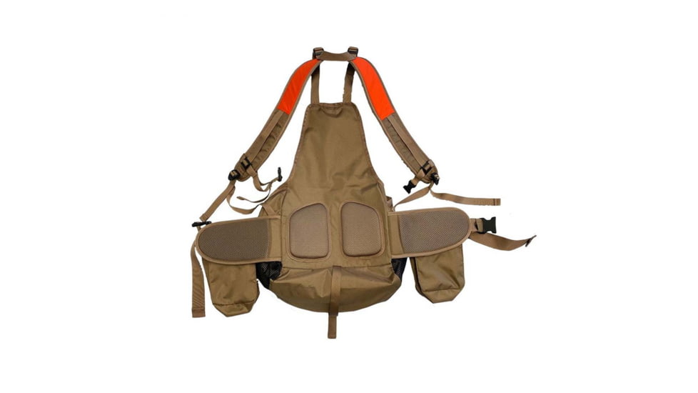 NICA Shooting Upland Strap Vest, Tan/Blaze, One Size, UWF102