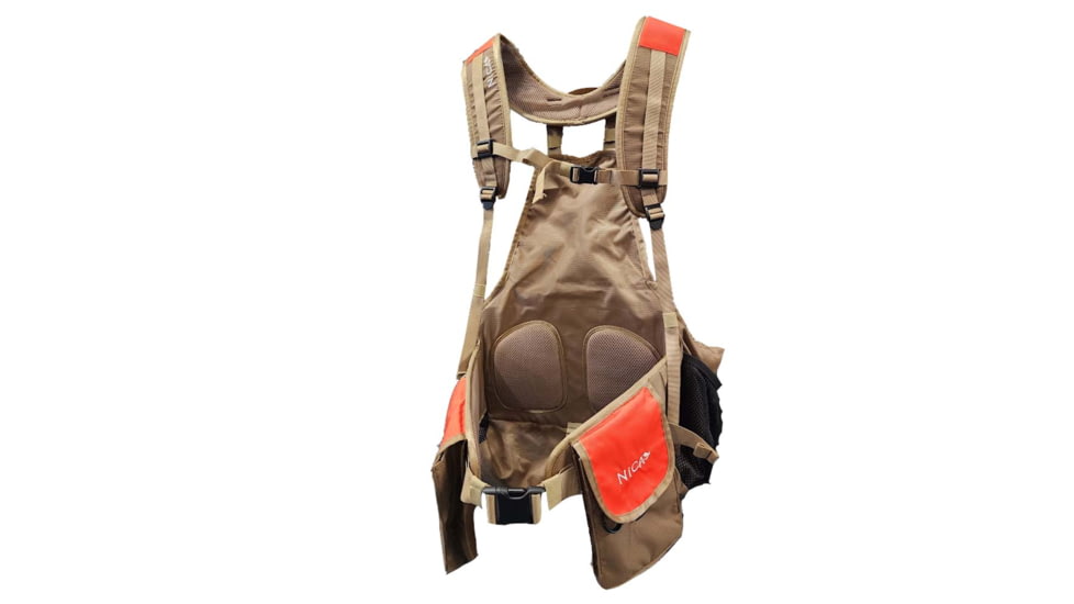 NICA Shooting Upland Strap Vest, Tan/Blaze, One Size, UWF102