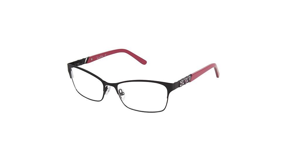 Nicole Miller Amaryllis Eyeglass Frames - Frame MATTE BLACK, Size 53/16mm NMAMARYLLIS01