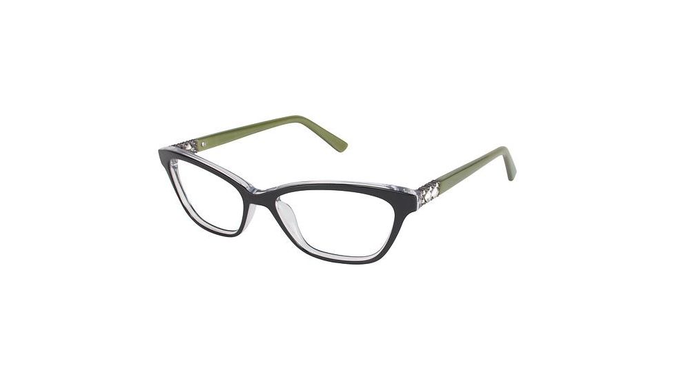 Nicole Miller Amber Eyeglass Frames - Frame BLACK/CRYSTAL, Size 54/16mm NMAMBER01