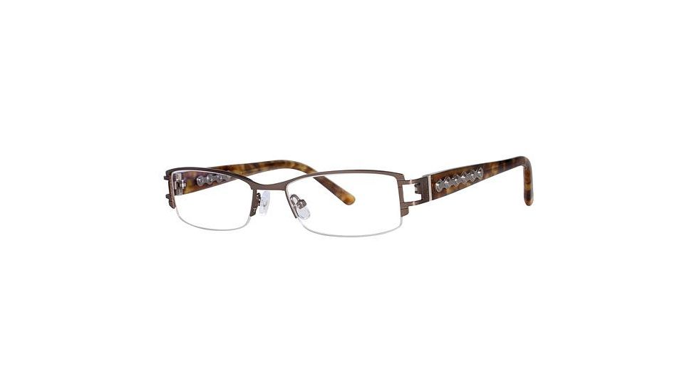 Nicole Miller Astor Bifocal Prescription Eyeglasses - Frame MatteDark Brown/Blonde Tortoise NMASTOR02