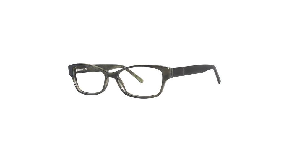 Nicole Miller Bleeker Eyeglass Frames - Frame Olive Horn, Size 54/15mm NMBLEEKER03
