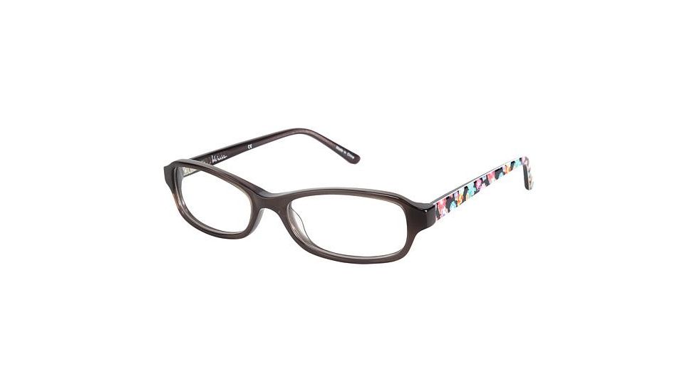 Nicole Miller Corinna Bifocal Prescription Eyeglasses - Frame Black / Floral, Size 48/15mm NMCORINNA01