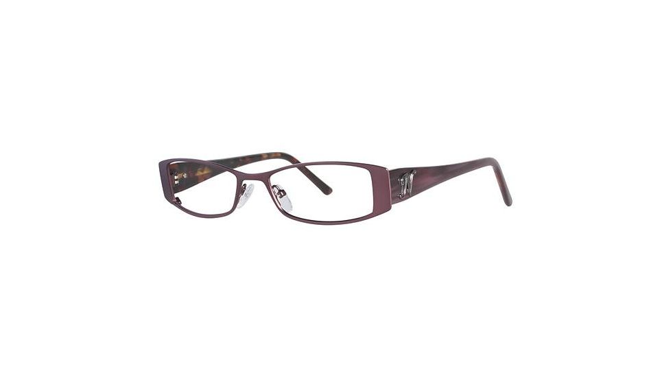 Nicole Miller Greenwich Single Vision Prescription Eyeglasses - Frame Matte Dust Rose/Burgundy Tortoise, Size 51/17mm NMGREENWICH03
