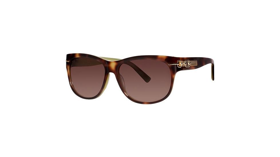 Nicole Miller Hudson Sunglasses - Frame Blonde Tortoise, Lens Color Dark Brown Gradient NMHUDSON03
