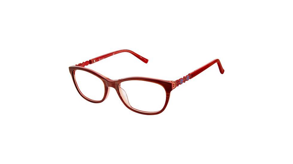 Nicole Miller Larkin Single Vision Prescription Eyeglasses - Frame Brown Horn, Size 50/16mm NMLARKIN02