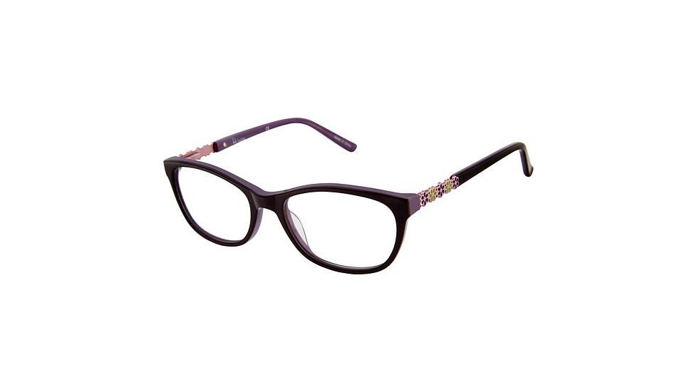 Nicole Miller Larkin Single Vision Prescription Eyeglasses - Frame Eggplant/Lilac, Size 50/16mm NMLARKIN03