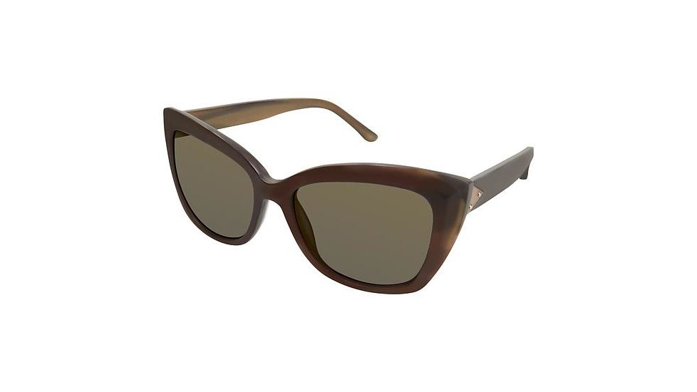 Nicole Miller Myrtle Single Vision Prescription Sunglasses NMMYRTLE02 - Frame Color Matte Brown