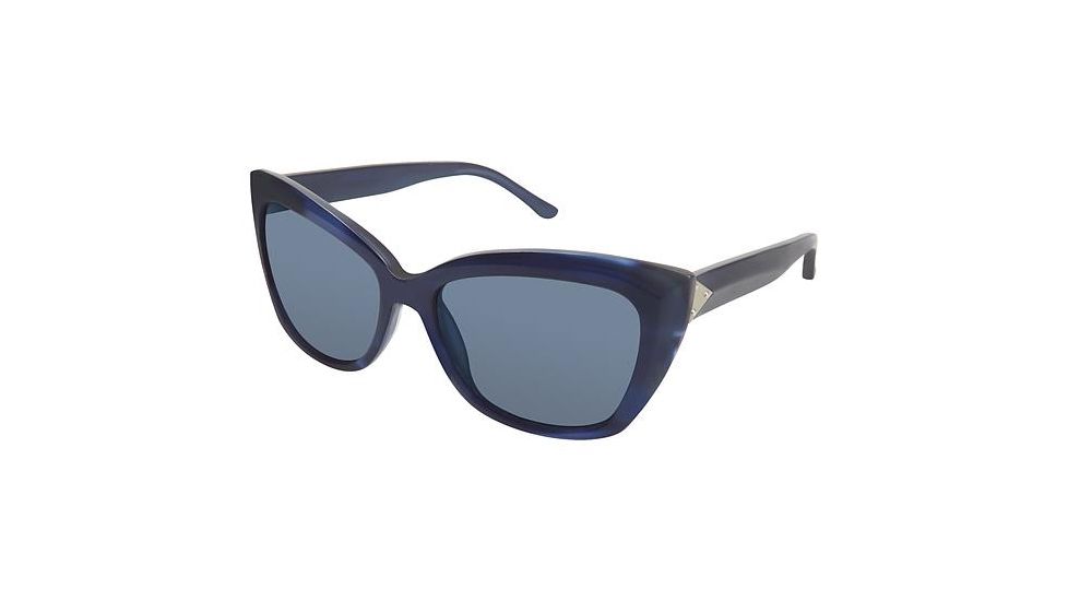 Nicole Miller Myrtle Single Vision Prescription Sunglasses NMMYRTLE03 - Frame Color Matte Navy Horn